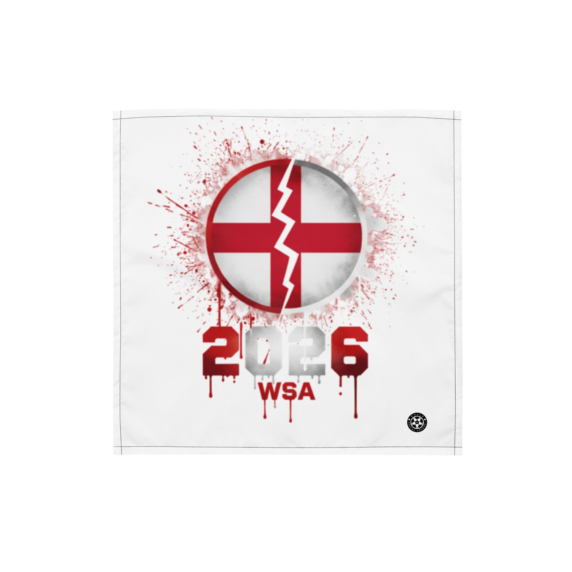 Design with a red and white circle, lightning bolt, and '2026 WSA' text on a white background